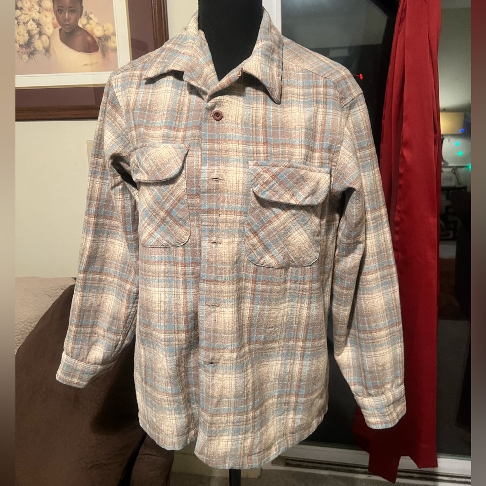 Pendleton pure virgin wool button front shirt